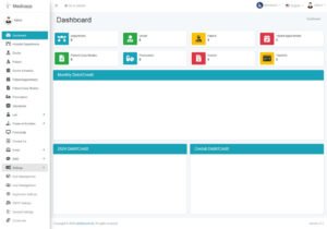 Clinic management software dashboard