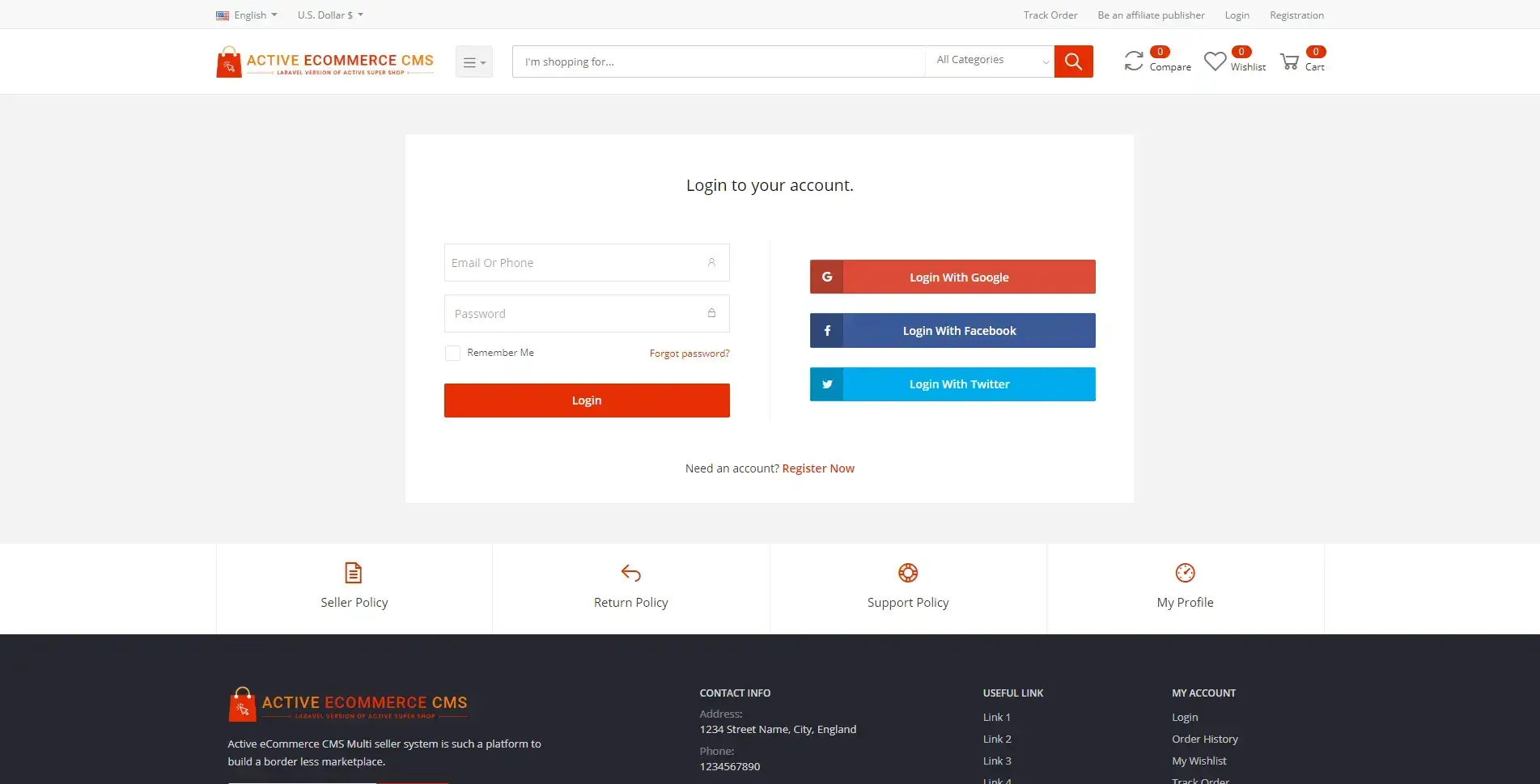 Complete Online Laravel Ecommerce Script